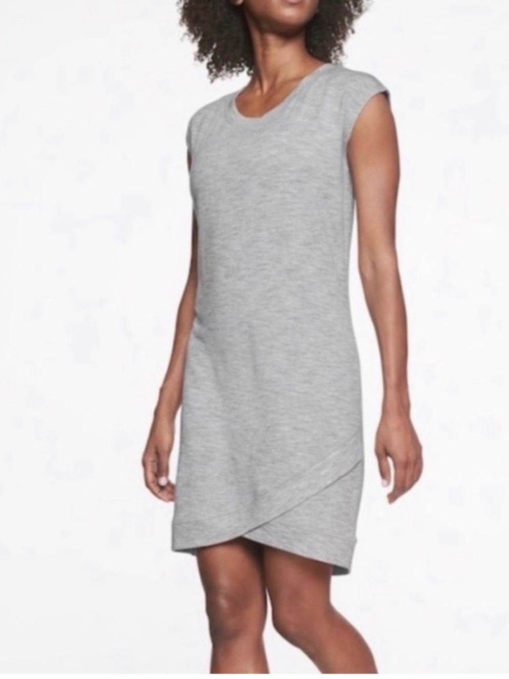 The Athleta Criss Cross T-Shirt Dress Size Sm Gray